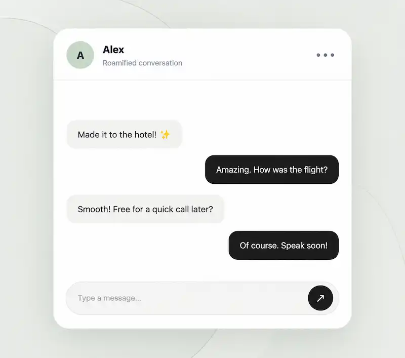 Minimal Mint Chat Interface