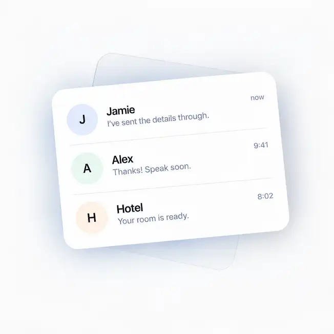 Minimalist Floating Message Card