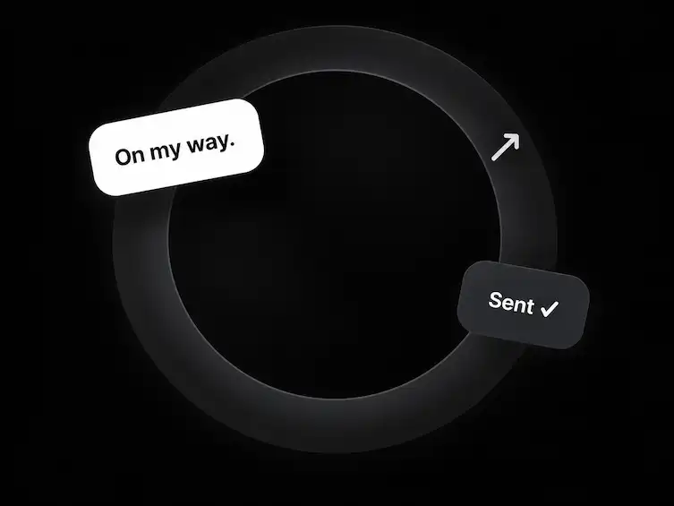 Minimalist Orbit Chat Interface