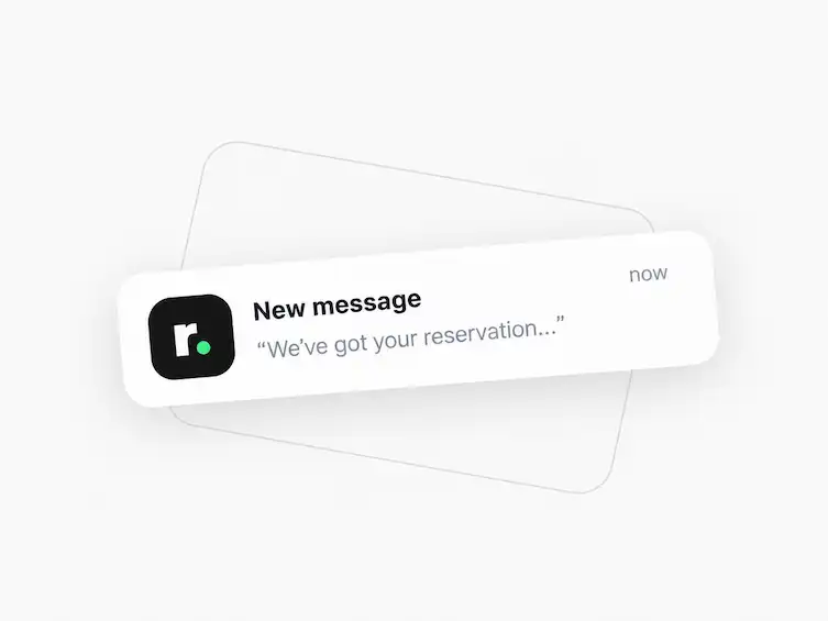 Minimalist Reservation Notification Card