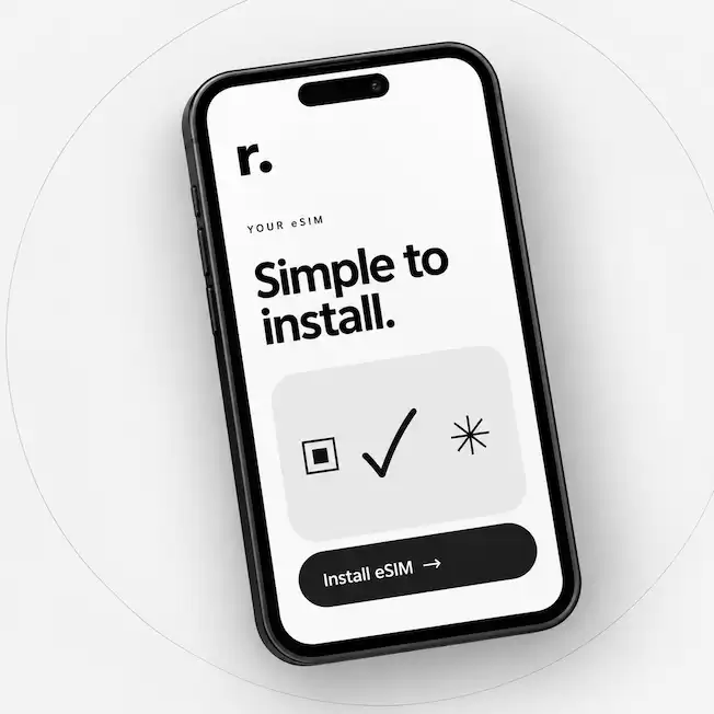 Minimalist eSIM Smartphone Mockup