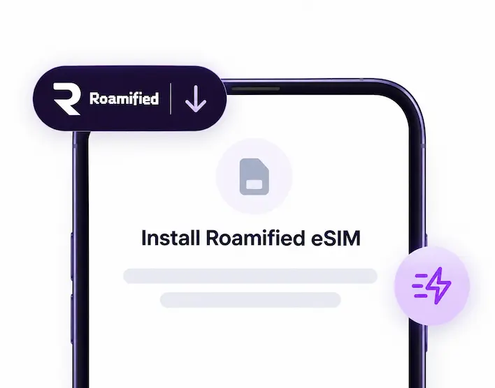 Roamified eSIM Installation Mockup