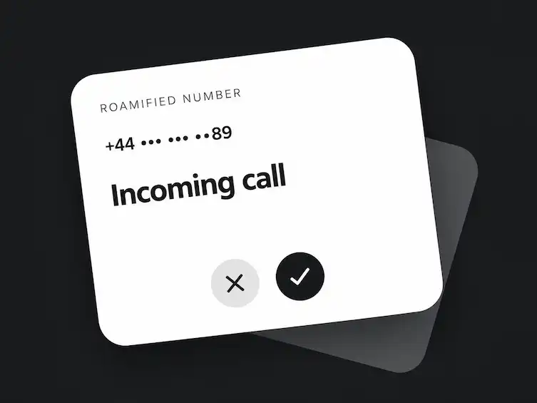 Tilted Incoming Call Card